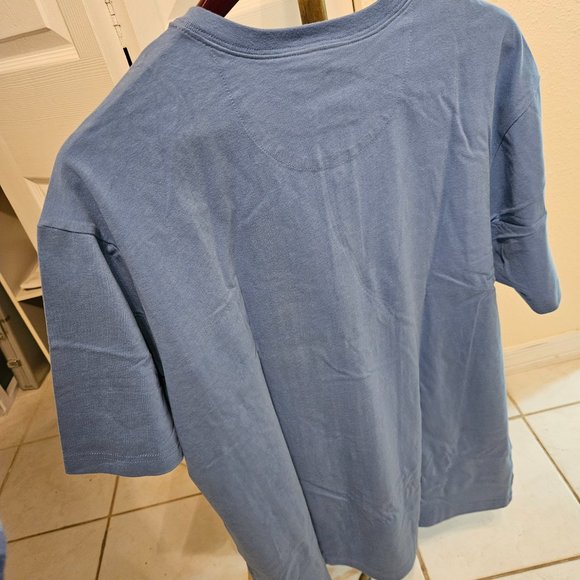 ROUND TREE & YORK SHORT SLEEVE SIZE L BLUE NWT - Picture 2 of 2